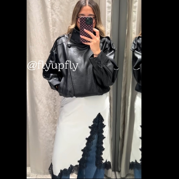 ZARA MIDI SKIRT LACE Size L - Picture 3 of 16